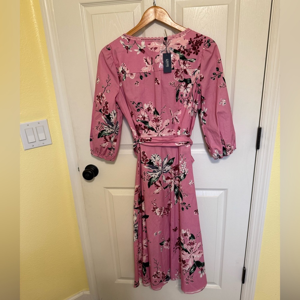 Marchesa Notte Blush Wrap Dress